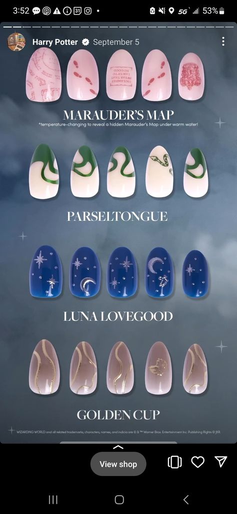 Marauders Nails, Wizard Nails, Marauders Map, Luna Lovegood, The Marauders, Wizarding World, Wizard, Nails