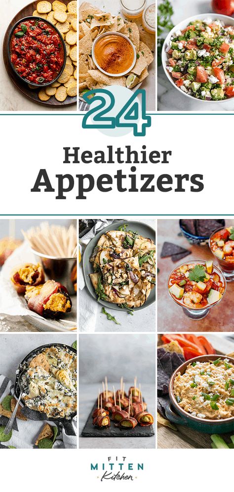 Wine Night Snacks, Girls Night Appetizers, Clean Appetizers, Clean Eating Appetizers, Happy Hour Appetizers, Warm Appetizers, Fit Mitten Kitchen, New Years Appetizers, Healthy Finger Foods