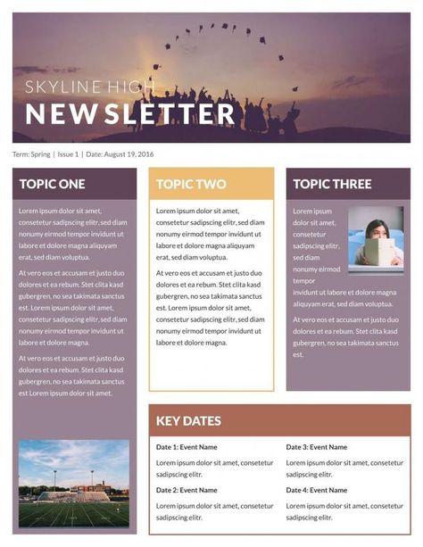 High School Newsletter, News Letter Template Free, News Letter Design Newsletter Templates, News Letter Ideas, Free Newsletter Templates Editable, Newsletter Business, School Newsletters, School Newsletter Template Free, Newsletter Templates Word