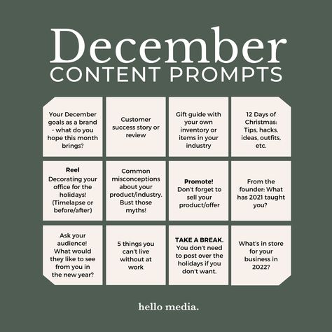 December Marketing Ideas, Social Media Christmas Post Ideas, December Instagram Post Ideas, December Social Media Content, December Content Ideas, Christmas Content Ideas, Christmas Social Media Posts, Content Calendar Social Media, Christmas Questions