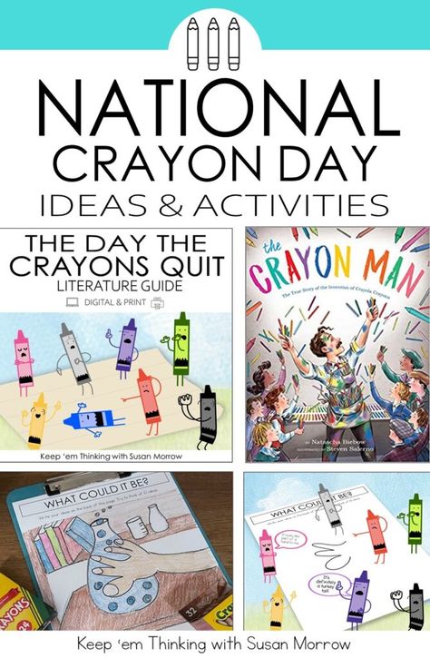 Crayon Day Activities, Crayon Stem Activities, Crayon Activities, Crayon Days, Crayon Book, Stem Books, Purple Crayon, Creative Thinking Skills, Stem Lesson