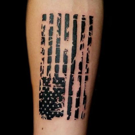 Cracked black American flag tattoo American Flag Tattoos, Flag Tattoos, Upper Back Tattoos, Black American Flag, American Flag Patch, Flag Tattoo, Intricate Tattoo, Flash Tattoo Designs, Eagle Tattoos