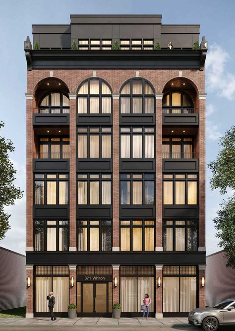 Story Development, Cool Interior, Hotel Facade, Townhouse Exterior, Hotel Exterior, Classic House Exterior, Building Elevation, Mix Use Building, Skyscraper Architecture