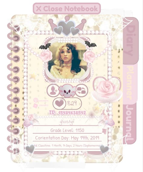 Royal High Journal Ideas Y2k, Rh Notebook Ideas, Royale High Melanie Martinez, Royal High Notebook Ideas, K 12 Outfits Ideas, Melanie Martinez Roblox Avatar, Melanie Martinez Journal, Royale High Notebook Ideas, High Journal