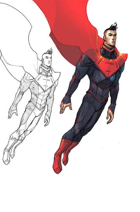 DC National: Legion of Cross-Dimensional Supermen - Album on Imgur Justice League 3000, Justice League Logo, Justice League Animated, Superman Dc Comics, Superman Costumes, Justice League Dark, Justice League Unlimited, Arte Dc Comics, Character Design Sketches