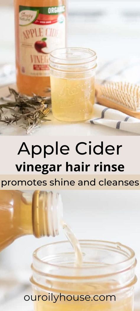 This DIY apple cider vinegar hair rinse will promote shine, cleanse the hair, reduce tangle and so much more! Apple cider vinegar has amazing benefits for the hair and may be just the thing your body needs. Diy Apple Cider Vinegar, Apple Cider Hair, Acv Hair, Apple Cider Vinegar Hair, Diy Shampoo Recipe, Apple Cider Vinegar Hair Rinse, Diy Apple Cider, Diy Cleanser, Vinegar Hair Rinse