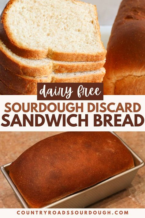 Make soft, fluffy, and dairy-free sourdough discard sandwich bread with this easy recipe. Perfect for a one-day bake, this homemade bread uses a forgiving timeline and creates 2 loaves. Made with whole wheat flour, bread flour, and honey for a refined sugar-free bread. Enjoy the delicious homemade flavor of this quick and simple loaf. Apps Rust Sourdough Sandwich Bread, Discard Sandwich Loaf, Sourdough Discard Sandwich Loaf, Sourdough Discard Sandwich Bread No Yeast, Sourdough Discard Sandwich Bread, Discard Sandwich Bread, Sourdough Discard Bread, Discard Bread, Sourdough Sandwich Bread Recipe