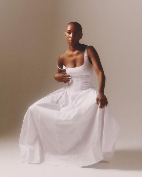 Women In White Dresses, Women In White, Bald Women, White Dresses, One Shoulder Wedding Dress, Beautiful People, Personal Style, White Dress, Fashion Inspo