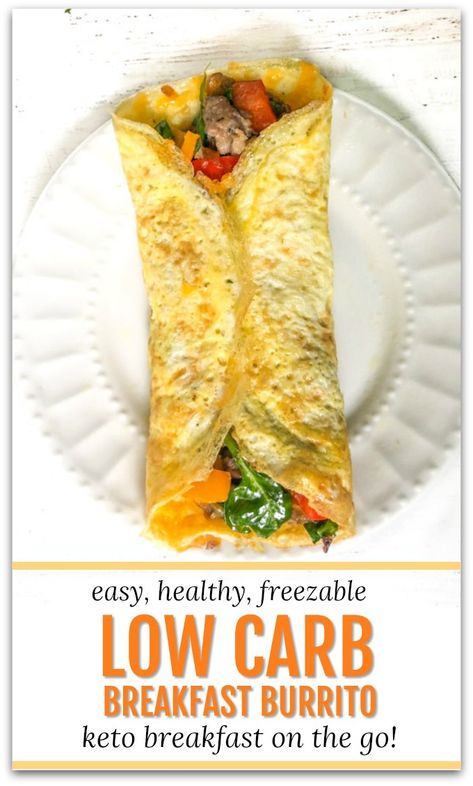 Keto Breakfast Recipes Easy On The Go, Keto Breakfast Wraps, Keto Breakfast Burrito Recipes, Keto Breakfast Burrito Low Carb, Breakfast Burritos Low Carb, Low Carb Breakfast Burrito, Hannah Food, Keto Breakfast Burrito, Quick Low Carb Breakfast