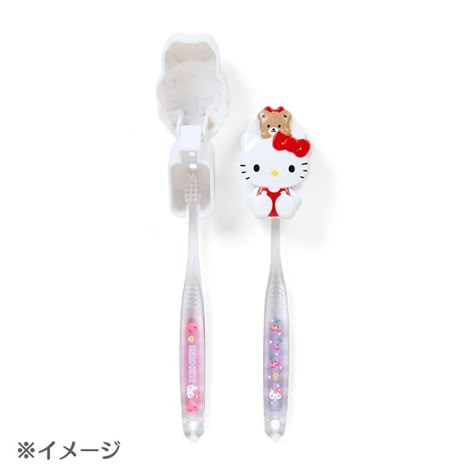 Securely store your toothbrush while on the go with the Sanrio character Toothbrush Cover Caps. Adaptable to a variety of toothbrush sizes Heat-resistant up to 80 degree Celsius. Pack one for yourself and one to share with others on your next adventure or daily routine. Don't forget to check the size compatibility before purchasing and feel confident in protecting your toothbrush with this essential travel accessory. (Size applicable to toothbrush) Head: approx. width 1.9 x height 2.6 cm, bristles length: approx. 1.7 cm, neck: approx. width 0.6 x depth 0.6 cm Adult/child toothbrush dual use Brand: Sanrio *Last 2 photos shown for reference only. Toothbrush Cover, Sanrio Store, Stationary Shop, Essentials Set, Things I Wanna Buy, Disney Shanghai, My Hobbies, Kawaii Stuff, Plush Toy Dolls