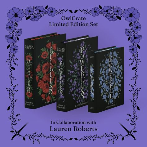 Hey Book Owls, we are happy to announce our OwlCrate Limited Edition ✨POWERLESS SET✨ in collaboration with @laurenrobertslibrary is now available on the OwlCrate store! ⁠ ⁠ ⚠️ NOW SOLD OUT - waitlist in bio! ⚠️⁠ ⁠ This set will include books 1 and 2 in the series (Powerless & Reckless), as well as the novella (Powerful). Please note the Powerful novella will be a smaller size than Powerless & Reckless.⁠ ⁠ Our Limited Edition ✨POWERLESS SET✨ will feature: ⁠ 💜 Exclusive redesigned covers illust... Cose Aesthetic, Lauren Roberts, Fav Books, Dark Academia Fashion, Academia Fashion, Dark Academia, Christmas Birthday, Book 1, Owls