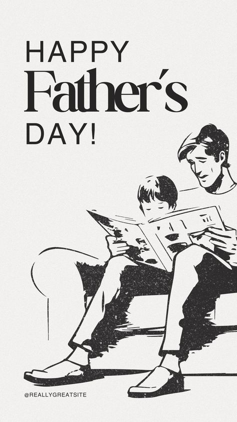 Happy Father's Day - Black and White Illustrated Minimalistic Graphic Instagram Story Canva Template 
#canva #template #fathersday #holiday Graphic Instagram, Create Your Story, Story Setting, Happy Father's Day, Instagram Story Template, Story Template, Canva Templates, Happy Father, Happy Fathers Day