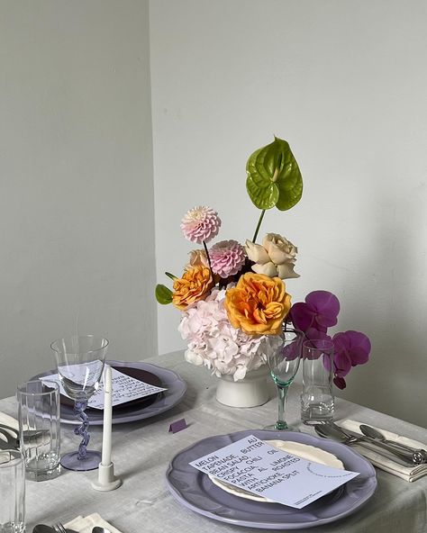 In the process of creating a stunning table scape at the @emma.ranne x @oatly feast. Using our rental collection of mixed wine glasses (also available in other colors!)💧 Roasted Banana, Table Scape, Butter Beans, Chili Oil, Supper Club, Tapenade, Banana Split, Bean Salad, Artichoke