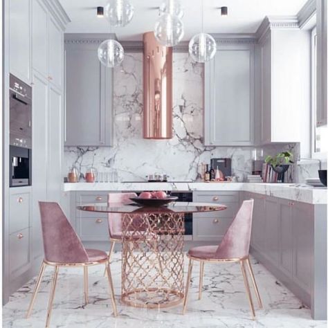 Is there any better combination than gray and pink? We think not! 😍😍  Shop the best gray kitchen cabinets at HAT:  😊😍 📷 nama_interior_design  .... #graykitchens #gray #kitchendesign #kitchendecor #worldofinteriors #kitchenrenovation #kitchenremodel #ekkbhome #dailydecordose #houseenvy #myhomeforHP #topstylefiles light gray kitchen cabinets,painted gray kitchen cabinets, gray painted kitchen cabinets,gray kitchen cabinets ideas, dark gray kitchen cabi Kitchen Cabinets Painted Grey, Grey Painted Kitchen, Dark Grey Kitchen Cabinets, Light Grey Kitchen Cabinets, Light Grey Kitchens, Gray Kitchen, Wood Kitchen Cabinets, Design Apartment, Dark Kitchen Cabinets