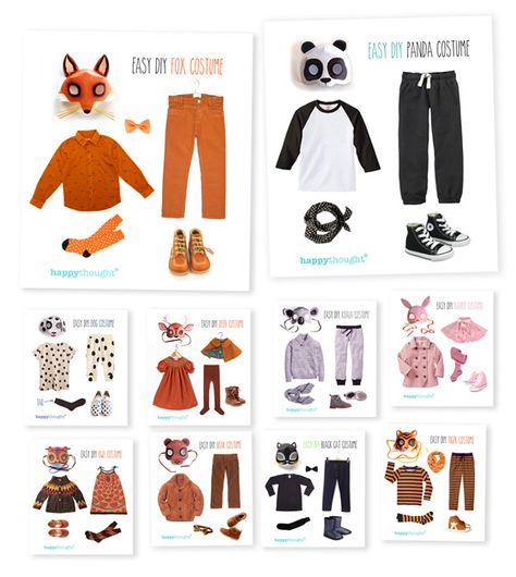 Ten simple animal outfits for dressing-up and costume parties! Love these! I want to be the Panda! Animal Costume Ideas, Printable Animal Masks, Diy Clothes Refashion Videos, Diy Clothes For Women, Diy Clothes Refashion, Easy Animals, Diy Clothes Videos, Animal Costumes, Fun Dress