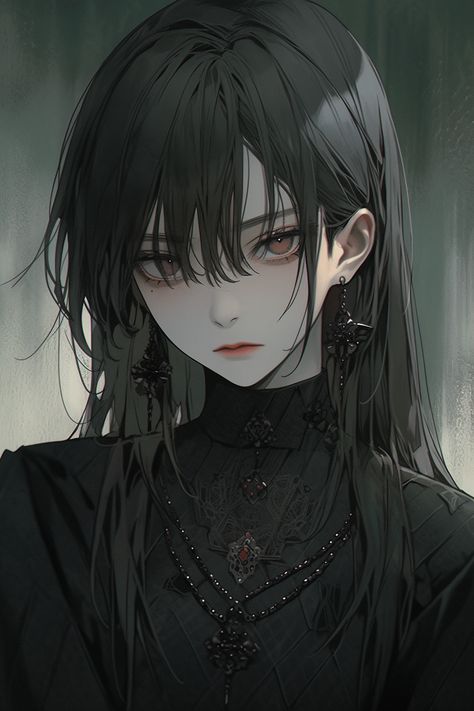 Into The Darkness, Dark Modern, Anime Black Hair, Female Drawing, Anime Black, Goth Art, Anime Pfp, Iconic Women, Character Designs