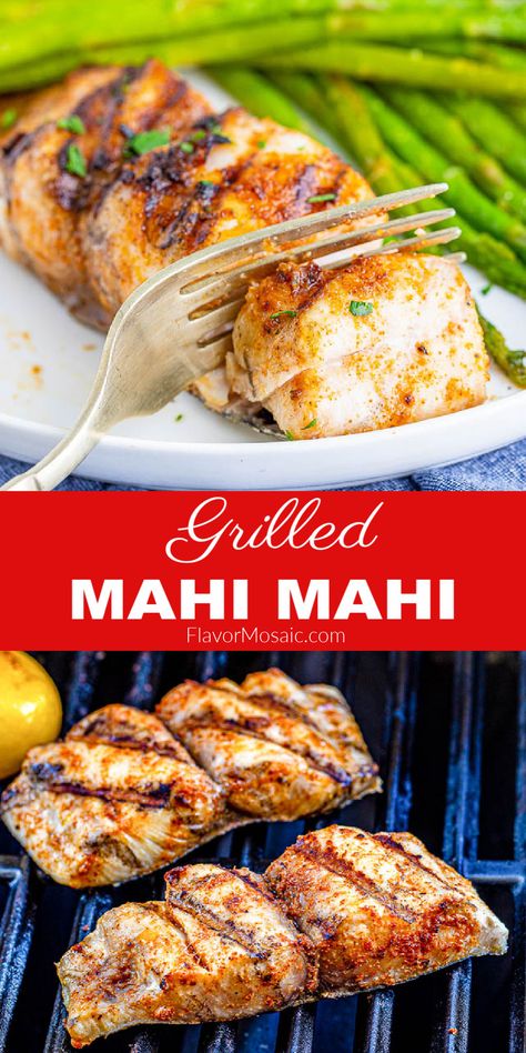 Grilled Mahi Mahi Skewers, Not Fishy Tasting Fish, Mahi Mahi Foil Packet Grill, Grilled Maui Maui Fish Recipes, How To Cook Mahi Mahi On The Grill, Mahi Mahi On Blackstone, Pescatarian Grilling Recipes, Mahi Mahi Recipes Grilled In Foil, Mahi Mahi And Shrimp Recipes