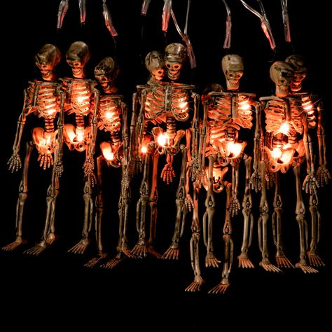 PRICES MAY VARY. Halloween Spooky Lighted Holiday Displays: you will receive 1 set of Halloween decoration LED light, including 2 meter light, 20 pieces of LED lights, 10 pieces of skeletons, 1 piece of waterproof battery box with 8 different kinds of modes, enough quantity and various modes of lighting can satisfy your diversified decoration needs Nice Additions to Halloween: the skeleton skull lighted holiday displays are designed into Halloween theme, blinking lights and skeletons which use a Archway Decor, Autumn House, Spooky Decorations, Skull Light, Halloween Bedroom, Decoration Lights, Halloween Fairy, Modern Halloween, Indoor String Lights