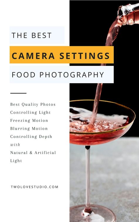 Learn the best camera settings for food photography, including how to freeze and blur motion. Controlling depth of field and light with natural and artificial light. Lots of image and setting examples. Click to read. Camera Settings Food Photography, Food Photography Camera Settings, Lighting For Food Photography, Product Photography Camera Settings, Food Photography Settings, Lighting For Product Photography, Product Photography Camera, Creative Food Photography Inspiration, Food Fotographie