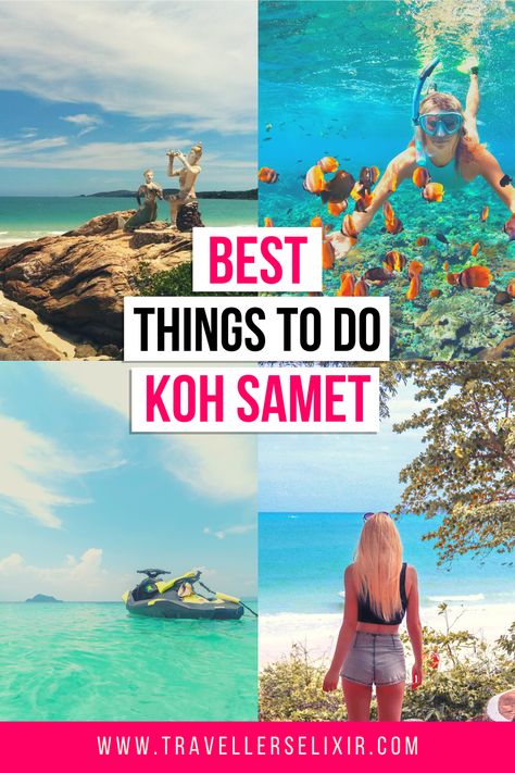 Check out this awesome post for a list of all the best things to do in the island paradise of Koh Samet, Thailand. From pristine sandy beaches to snorkelling and jet-skiing! Koh Samet Thailand, Thailand Restaurant, Koh Samet, Thailand Shopping, Travelling Thailand, Thailand Destinations, Thailand Tourist, Jet Skiing, Thailand Adventure