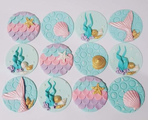 Cake Toppers Diy, Biscuit Decoration, Whimsical Mermaid, Mermaid Cookies, Mermaid Birthday Party Decorations, Mermaid Cupcakes, Toppers Diy, Mermaid Birthday Cakes, Mermaid Cake Topper