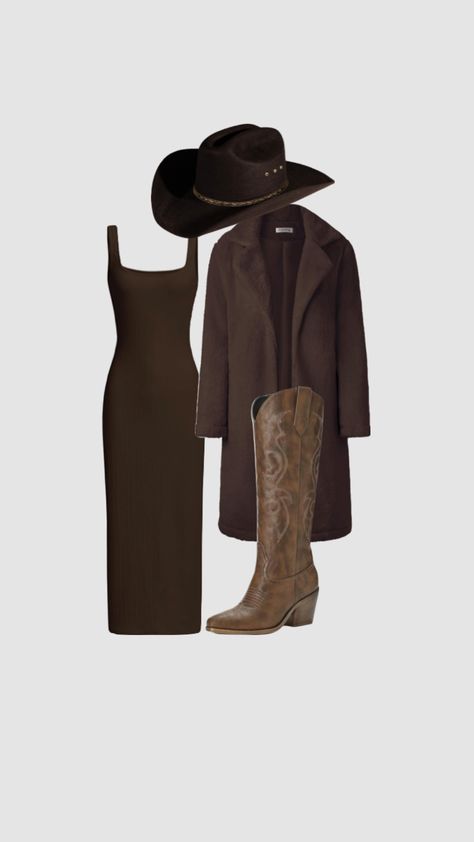 #brown #brownaesthetic #brownoutfit #browntones #westernaesthetic #westernoutfit Png Outfits, Classy Cowgirl, Western Aesthetic, Western Girl, Capsule Outfits, Brown Outfit, Themed Outfits, Brown Aesthetic, Outfit Inspo Fall