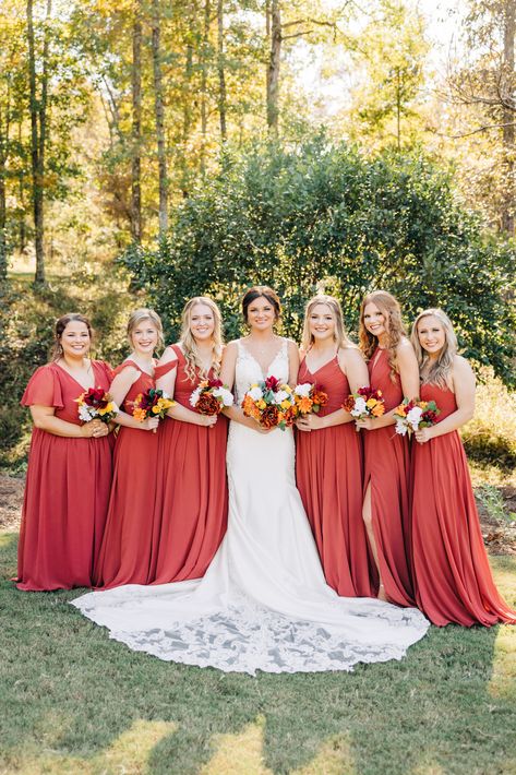 Azazie Bridesmaid Dresses Terracotta, Azazie Terracotta Bridesmaid Dresses, Terracotta Bridal Party, Azazie Terracotta, Terracotta Bridesmaid Dresses, Terracotta Bridesmaid, Wedding Motif, Red Bridesmaid, Wedding Motifs