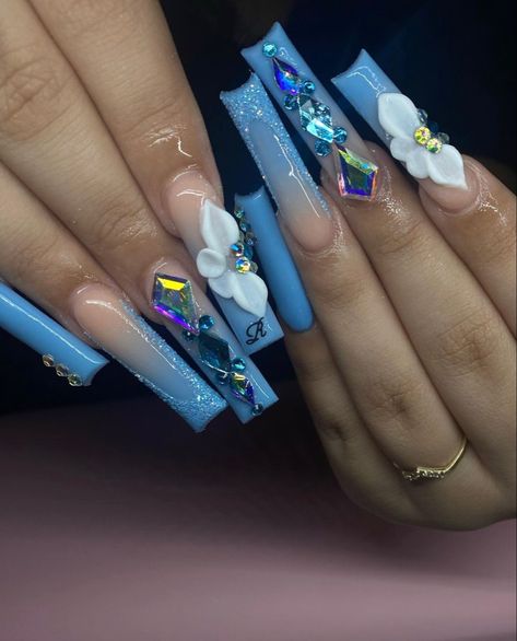 Nail Video, Acrylics Nails, Tapered Square Nails, Tapered Square, Cute Nails For Fall, Nails Design With Rhinestones, Dope Nail Designs, Long Acrylic Nails Coffin, Really Cute Nails