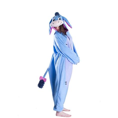 Rnmomo Unisex-adult Kigurumi Onesie Eeyore Pajamas ($15) ❤ liked on Polyvore featuring intimates, sleepwear, pajamas and kigurumi pajamas Eeyore Onesie, Onesie Costumes, Costume Inspo, Sleepwear Pajamas, Halloween Costume, Onesies, Halloween Costumes, Pajamas, Bags For Women