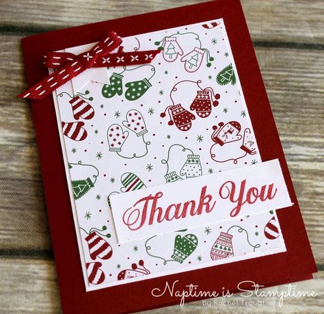 Quick Easy Cards To Make, Thank You Cards Homemade Handmade, Easy Thank You Cards To Make, Christmas Thank You Cards Diy, Diy Christmas Thank You Cards, Christmas Thank You Cards Handmade, Thank You Homemade Cards, Winter Thank You Cards, Thank You Christmas Cards