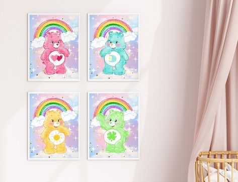 Care Bear Nursery Ideas, Care Bears Nursery Theme, Carebear Nursery Ideas, Care Bears Nursery, Care Bear Nursery, Bear Nursery Theme, Pink Picnic, Bear Nursery, Baby Girl Nursery