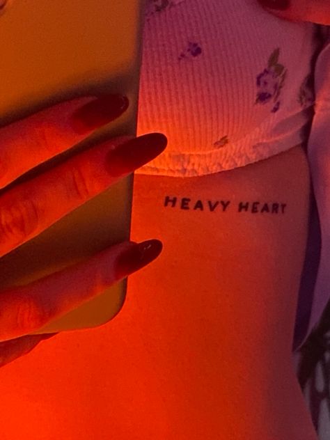 Heart Ache Tattoos, Heavy Heart Tattoo, Big Heart Tattoo, Red Heart Tattoos, Tattoo Apprentice, My Heart Is Yours, Heavy Heart, Cover Up Tattoo, Chest Tattoo