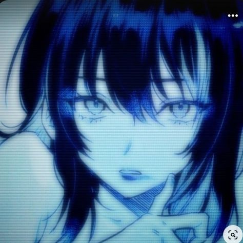 Y2k Blue Aesthetic, Cool Pfps For Discord, Cybercore Aesthetic, Pfp Discord, Blue Aesthetic Dark, Y2k Profile Picture, Dark Blue Hair, Blue Y2k, Blue Anime