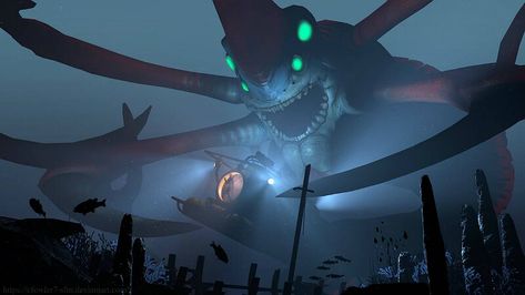 A GUIDE TO SUBNAUTICA’S LEVIATHANS Reaper Leviathan, Subnautica Game, Subnautica Creatures, Subnautica Concept Art, Sea Monster Art, Funny Naruto, Iphone 3gs, Iphone 3g, Monster Concept Art