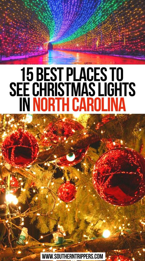 15 Best Places To See Christmas Lights in North Carolina North Carolina Christmas, North Carolina Winter, Maggie Valley North Carolina, Christmas Vacation Destinations, Visit North Carolina, Carolina Beach Nc, Maggie Valley, North Carolina Beaches, Christmas Destinations