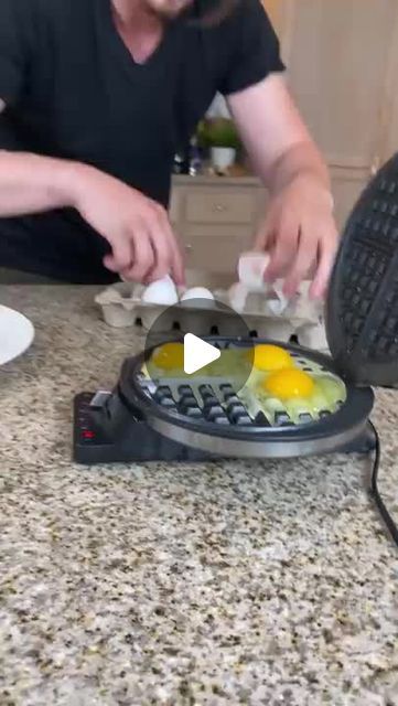 ViralCommerce on Instagram: "Eggs in waffle maker 

A video by @Greatestclips2023" Eggs On Waffle Maker, Egg In Waffle Maker, Waffle Iron Hacks, Things To Make In A Mini Waffle Maker, Eggs In Waffle Maker, Waffle Iron Recipes Easy, Waffle Maker Hacks, Waffle Maker Ideas, Mini Waffle Maker Recipes