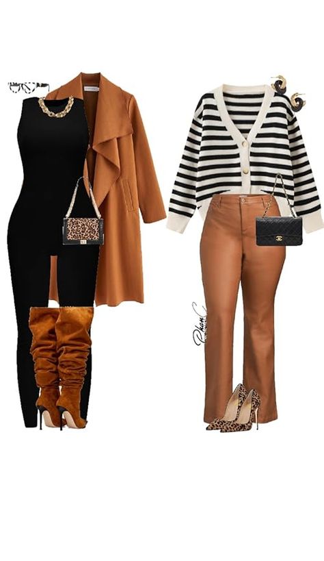 Plus Size Boho Work Outfit, Camel Color Boots Outfit, Color Palette For Clothes Outfit Ideas, Fall Outfits For Party, Latin Inspired Outfit, Earth Tone Capsule Wardrobe, Amazon Influencer Outfits 2024 Fall, Dark Brown Leggings Outfit, Rust Pants Outfit Work