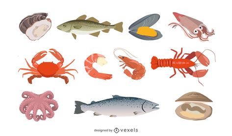 Shellfish Illustration, Advertisement Illustration, Patterns Floral, Easy To Draw, Mo Design, Vector Free Download, Educational Projects, Futuristic Technology, Layout Template