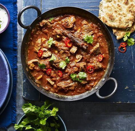 Lamb Rogan Josh Recipe, Rogan Josh Recipe, Asda Recipes, Lamb Rogan Josh, Mint Yogurt Sauce, Recipes For The Family, Slow Cooker Lamb, Rogan Josh, Family Home Decor