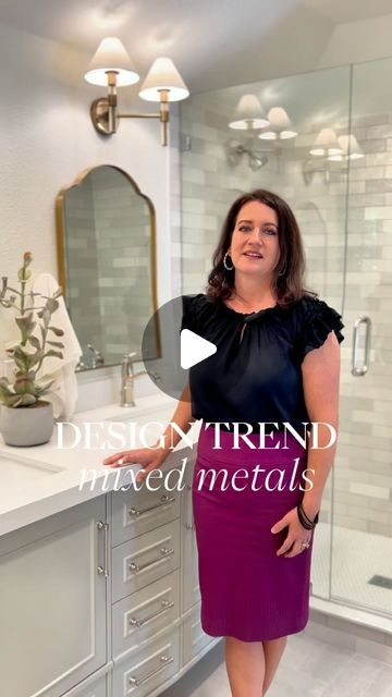 Sarah Drawert on Instagram: "Dive into bathroom brilliance with a touch of mixed metals! 🚿✨ 

We know the power of incorporating varied metallic finishes to transform a space into a luxurious sanctuary. Elevate style and boost the home’s value effortlessly. 

#DesignExpert #MixedMetalsMagic" Mixed Metals In Bathroom, Mixed Metals Bathroom, Mixed Metals Kitchen, Mixed Metal Bathroom, Mixing Metals In Bathroom, Elevate Style, Mixing Metals, Metal Bathroom, Mixed Metals