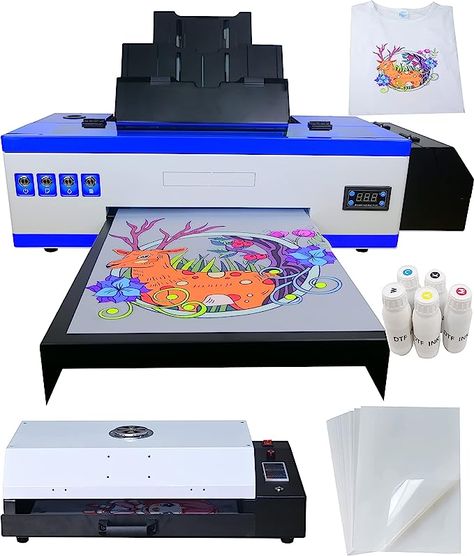 PUNEHOD A3 L1800 T-Shirt Transfer Printer with White Ink Circulatory for DIY Direct Print T-Shirts, Hoodie,Fabrics (DTF Printer + Oven) Dtf Printers, T Shirt Printer, Best Printers, Family Wall Decor, Printer Ink Cartridges, Dtf Printer, Hoodie Fabric, Color Printer, Handmade Sellers