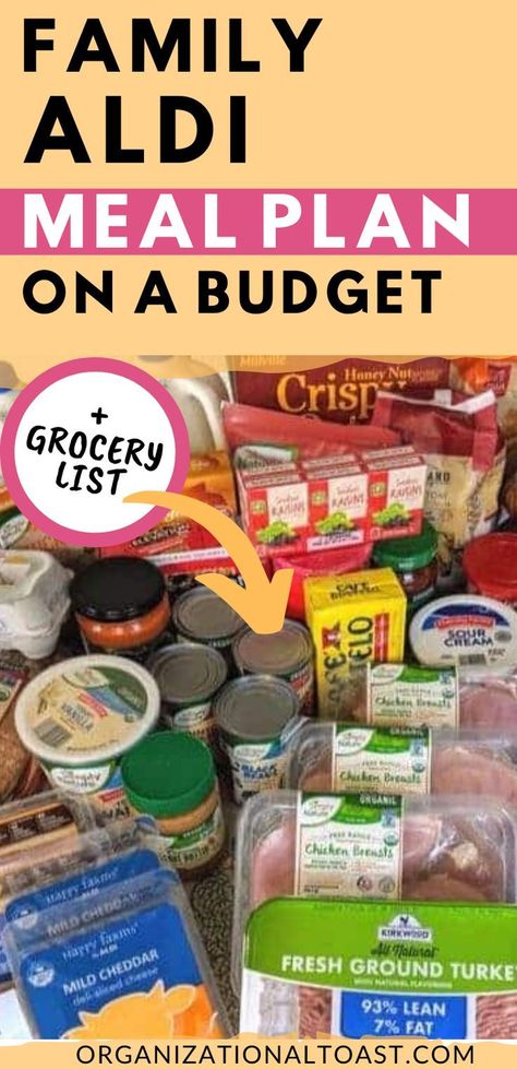 Aldi Dinner Ideas, Meal Plan Family, Aldi Haul, Grocery Ideas, Easy Weekly Meals, Frugal Meal Planning, Aldi Meal Plan, Aldi Recipes, Budget Meal Planning