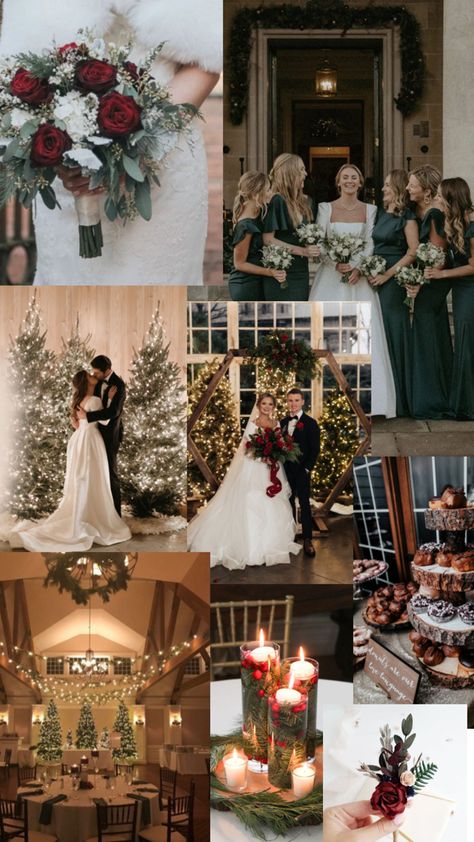 Wedding In Winter Ideas, Christmas Wedding Ideas Colors, January Wedding Venues, Christmas Wedding Colour Scheme, Outside Winter Wedding Ceremony, Winter Weddings On A Budget, Winter Whimsical Wedding, Wedding Winter Decorations, Cowboy Christmas Wedding