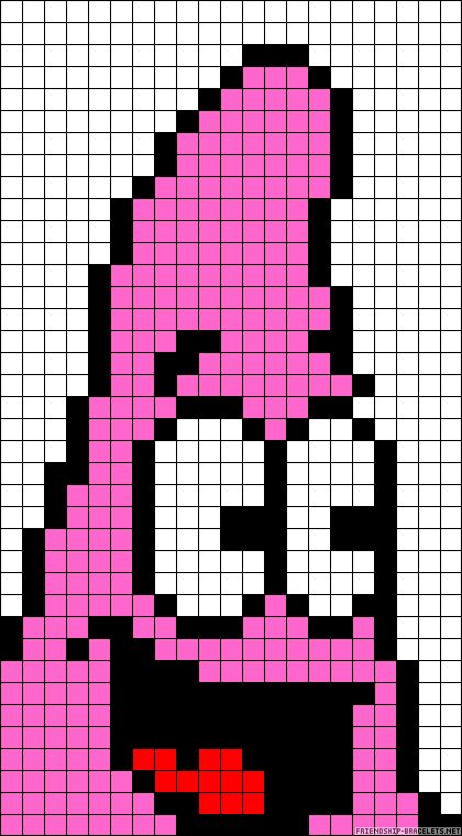 Spongebob Perler, Patrick Spongebob, Picture Blanket, Easy Pixel Art, Pixel Art Templates, Pixel Drawing, Pixel Crochet, Graph Paper Art, Minecraft Pixel Art