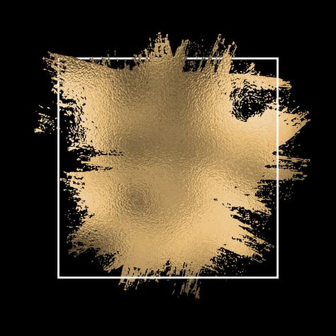 Gold Foil Splatter With White Frame On A Black Background High Resolution Backgrounds, White Square, Square Frame, Gold Paint, High Resolution, Resolution, For Free, Paint, Square