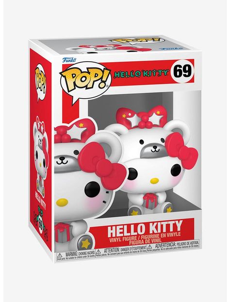 Funko Sanrio Pop! Hello Kitty (With Present) Vinyl Figure | Hot Topic Sanrio Funko Pop Collection, Cute Funko Pops, Sanrio Funko Pop, Hello Kitty Funko Pop, Hello Kitty Finds, Brr Basket, Hello Kitty Pop, Sanrio Products, Sanrio Toys