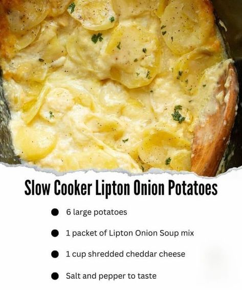 Lipton Onion Potatoes, Crockpot Potatoes, Onion Potatoes, Vegetarian Roast, Vegan Slow Cooker Recipes, Recipes Slow Cooker, Lipton Onion Soup Mix, Pumpkin Dishes, Martha Stewart Recipes