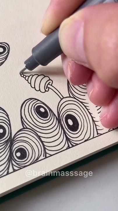 Unique Zentangle Drawings, Zentangles Patterns, Ink Doodles, Zen Doodle Patterns, Artistic Ideas, Drawing Styles, Zen Tangle, Zen Doodle Art, Tangle Art