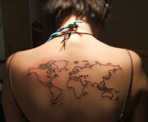 40 Creative Remakes of The World Map - tattoo