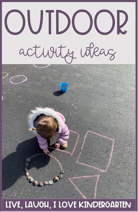 Outdoor Games For Preschoolers, Preschool Outdoor Activities, Chalk Activities, Outdoor Activities For Toddlers, Outdoor Learning Activities, Toddler Outdoor, Nursery Activities, Physical Activities For Kids, Outdoor Games For Kids